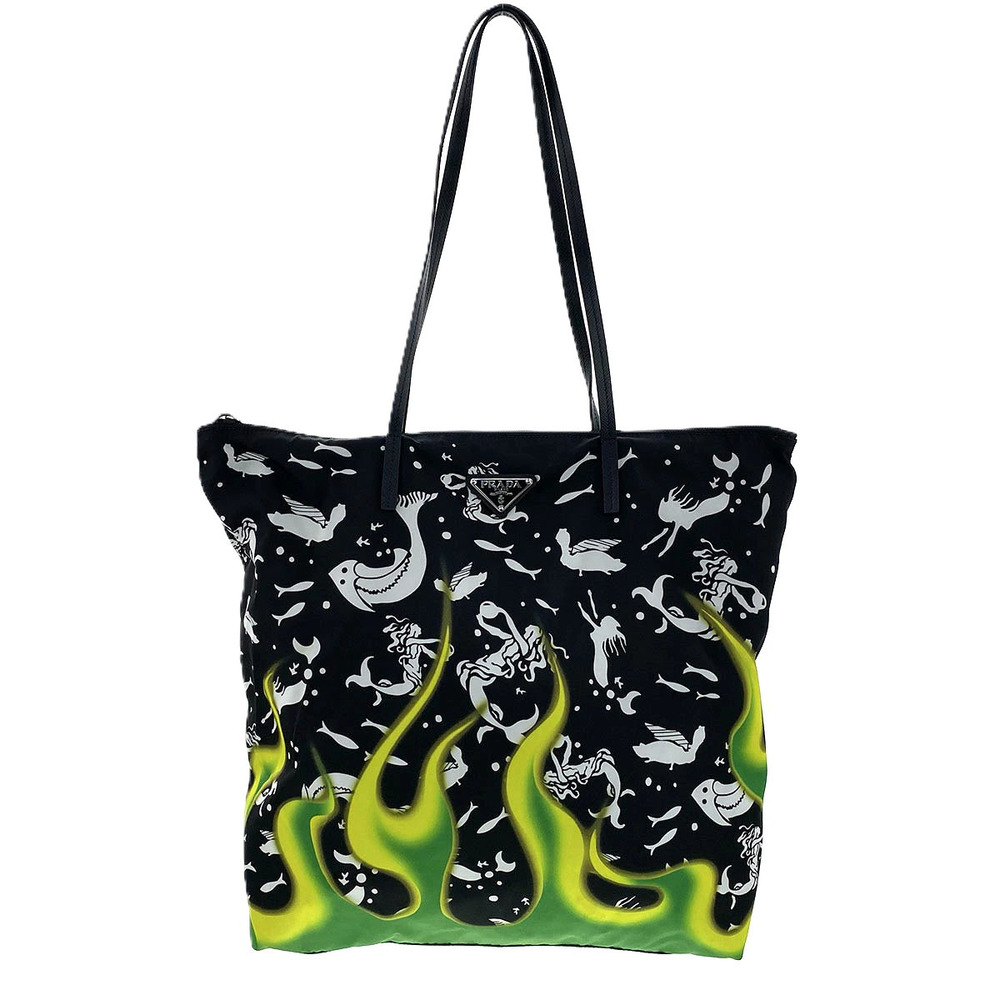 PRADA Tote Bag Mermaid Fire Black